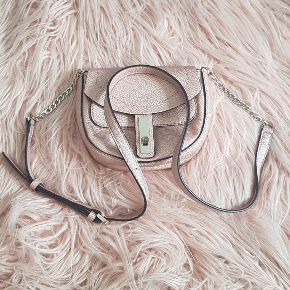 Guess metallic pink crossbody bag